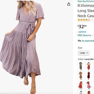 Comfy Long Lavender Dress